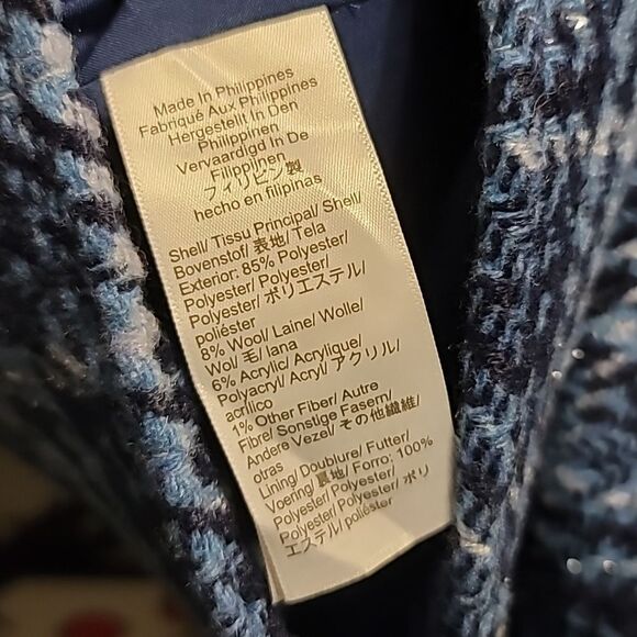 J.Crew Factory Lady Jacket Blue Tweed - Picture 9 of 10